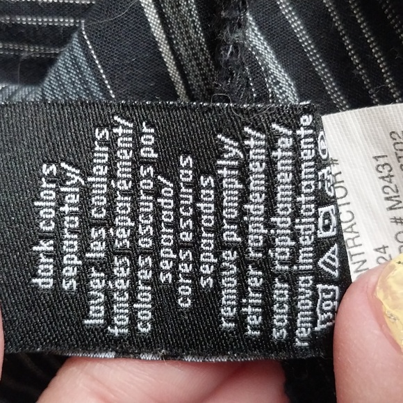 CALVIN KLEIN Jeans Striped black grey Long sleeve Shirt sz Medium 100% cotton - Picture 9 of 9